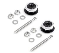 Verrou de capot à bouton poussoir en aluminium pour voiture, camion, SUV, goupille de déverrouillage de capot anodisé noir avec pare-chocs en acier inoxydable, kit de loquet sécurisé pour capot de