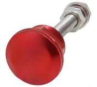 Verrou de capot à dégagement rapide de 22 mm pour voitures - Corps en alliage d'aluminium avec vis en acier inoxydable, design compact 6 x 2 cm, convient à la plupart des véhicules (rouge)