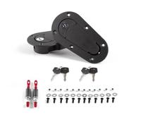 Verrou de Capot Kit de montage universel pour capot de voiture de course, avec goupille, loquet de capot, remontage avec clés, accessoires de voiture Verrou De Capot Moteur(Black With lock)