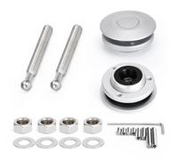 Verrou De Capot Moteur Kit de clips de verrouillage universels pour capot, 2,4" 62 mm, 4 couleurs, bouton-poussoir, billettes, LZ-HP31 Verrou de Capot(Silver)