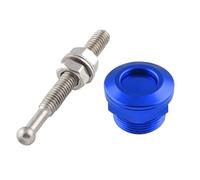 Verrou De Capot Moteur Kit de goupilles de capot universelles de 22 mm, bouton-poussoir en aluminium, loquet à dégagement rapide pour pare-chocs, clip de verrouillage Verrou de Capot(Blue)