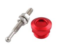 Verrou De Capot Moteur Kit de goupilles de capot universelles de 22 mm, bouton-poussoir en aluminium, loquet à dégagement rapide pour pare-chocs, clip de verrouillage Verrou de Capot(Red)