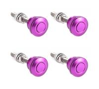 Verrou De Capot Moteur Kit de goupilles de capot universelles de 22 mm, bouton-poussoir en aluminium, loquet à dégagement rapide pour pare-chocs, clip de verrouillage Verrou de Capot(Purple 4pcs)