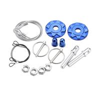 Verrou de Capot Serrure de capot de course compatible avec la Focus MK2 et la Honda Civic 2019, goupilles de capot en aluminium, clip de verrouillage rapide, corde Verrou De Capot Moteur(Blue)