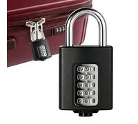 Verrou de casier numérique étanche et portable noir - Cadenas pour de casier - pour le rangement de moraillons, école, salle de sport, clôture, boîte à outils, portail extérieur