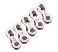 Verrou de chaîne 10 Compartiments, 5 Paires de Verrouillage de chaîne chaîne de vélo Lien de chaîne de vélo Lien de Verrouillage de chaîne de vélo pour chaîne à 6, 7, 8, 10 Vitesses (10 Vitesses)