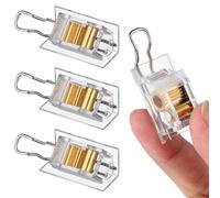 Verrou de Cordon pour Store Vénitien, Lot 4, Mécanisme à Engrenage | Pom Transparent, Pièce Compacte et Légère, Maintien Sécurisé pour Cordons de Fenêtres, Entretien Domestique