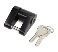 Verrou de Coupleur D'attelage de Remorque Noir 1/4" Verrou de Remorque en Alliage Zine Antivol Verrou de Coupleur D'attelage de Remorque avec 2 Clés pour Camping-car, Camping-car, Crochet de Remorquag