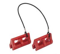 Verrou de direction hydraulique de 10,2 cm pour moteurs hors-bord avec design compact pour une protection transversale et un verrouillage sécurisé de l'arbre de direction (rouge)