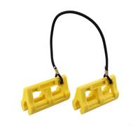 Verrou de direction hydraulique pour moteurs hors-bord - Écart de 10,2 cm, dispositif de protection d'arbre de 1,9 cm pour le transport et le rangement, protection latérale en plastique robuste (jaune