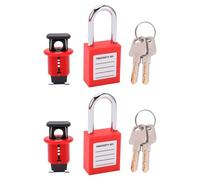 Verrou de Disjoncteur Miniature, Kit de Verrouillage de Disjoncteur Dispositif de Sécurité pour l'Alimentation Électrique (2Pcs MPCO+38mm Lock)