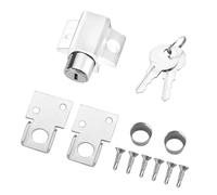 Verrou de fenêtre à poussoir/tirette en alliage d'aluminium, limiteur réglable et boucle de fixation for porte et moustiquaire(A9)
