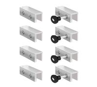 Verrou de fenêtre coulissante avec clé verticale et horizontale - Verrou de sécurité réglable - Butée de fenêtre de sécurité durable - Entrebâilleur de fenêtre réglable