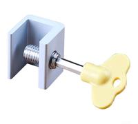 Verrou de fenêtre coulissante en aluminium, entrebâilleur de sécurité réglable pour protéger les enfants, installation sans outil sur la plupart des fenêtres, butée de sécurité compacte - Argent