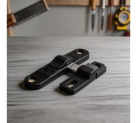 Verrou de fenêtre coulissante en plastique avec crochet pliable Push Pull et système de tension à ressort Aspect filet diamant (Noir)