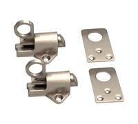Verrou de Fenêtre en Alliage de Zinc 45mm - Crochet à Ressort pour Sécurité Loft et Attique avec Incluses(silver)