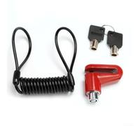 Verrou de frein à disque de moto en alliage d'aluminium, dispositif de sécurité antivol résistant à l'usure, adapté pour moto, scooter, VTT, installation rapide, noir et rouge A