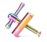 Verrou de guidon de vélo pliable avec boucle en C pour boulon de serrage TC4, fermeture légère anti-desserrage avec vis en acier inoxydable (coloré)