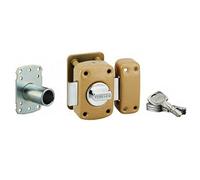 Thirard – Verrou à bouton Transit 2 A2P – Cylindre 45 mm, 4 clés réversibles, acier époxy bronze