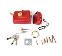 Verrou de jante, verrou de sécurité robuste avec clés pour porte d'entrée, porte en bois, porte en fer, portes verticales à charnière