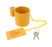 Verrou De King Pin Pour Remorque, Acier Robuste, Anti - Rouille, Avec Étiquette Jaune De Sécurité - Haute Visibilité, Protection Antivol, Idéal Pour Camping - Cars Et Semi - Remo