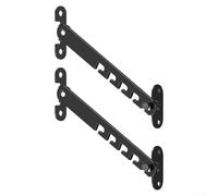 Verrou de limiteur de fenêtre en plastique et acier pour une sécurité accrue, 2 supports de porte et fenêtre, angle d'ouverture réglable, résistant à la rouille (noir)