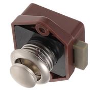Verrou de Meuble à Bouton-poussoir sans Clé pour Cabinet et Mobilier | ABS Alliage de Zinc, Marron Discret, Usage Yachts et Rvs, Simple, Minimaliste, Beau, Anti Rouille