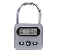 Verrou de minuterie électronique rechargeable par USB - 999 heures maximum - Minuterie numérique avec puce intelligente - Écran LCD - Déverrouillage automatique - Alarme de rappel (marron)