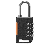 Verrou de placard de dortoir, cadenas à combinaison portable en alliage de zinc durable avec code de sécurité (noir)