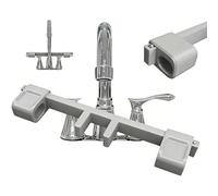 Verrou de poignée de robinet universel pour double évier, serrure de robinet d'évier avec fixation centrale du tuyau, bouchon de sécurité antidérapant pour salle de bain, installation sans outil