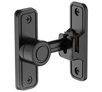 Verrou de portail coulissant haute performance à angle droit à 90 degrés - Verrou de porte de grange - Antivol - Verrou de porte coulissante pour le jardin - Noir