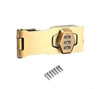 Verrou de porte à combinaison pour armoires, réfrigérateurs et armoires avec réglage facile du mot de passe (7,6 cm, doré)