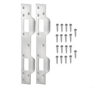 Verrou de porte à double trou - Plaque de sécurité améliorée - 27,9 cm de long - Convient aux portes centrales en acier de 14 à 15,2 cm - Réparation facile pour portes extérieures d'entrée avant