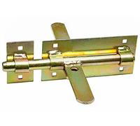 Verrou de porte à pêne rond 150/16 mm Surface galvanisée Utilisable des deux côtés