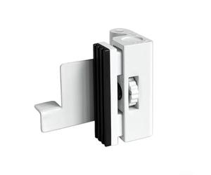 Verrou de porte à rabat pour portes à ouverture vers l'intérieur, construction portable en alliage d'aluminium, pas de vis ou d'adhésifs nécessaires pour la sécurité de l'appartement (blanc)