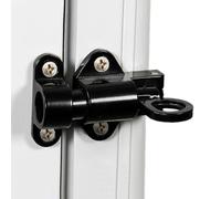 Verrou de porte à ressort avec loquet à fermeture automatique en alliage d'aluminium pour portes, armoires, abris de jardin et tiroirs, noir