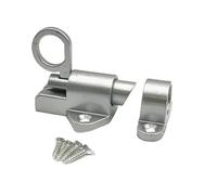 Verrou de porte à ressort, verrou automatique à ressort | Serrure à ressort en aluminium - Anneau de traction de sécurité - Verrou de porte à ressort automatique avec vis pour clôture en bois, cage