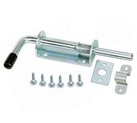 Verrou de porte à ressort - Verrou de serrure - 200/12 mm - Galvanisé (1, 200/12)