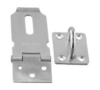 Verrou de porte anti-effraction pour abri de jardin, armoire, portail avec cadenas en acier inoxydable résistant aux rayures (S plat)