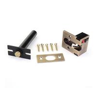 Verrou de porte antivol en alliage de zinc avec chaîne de sécurité pour portes et loquet de sécurité invisible pour la maison et l'hôtel, pour une conception durable (bronze)