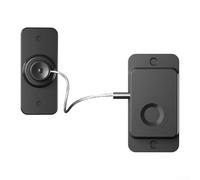 Verrou de porte biométrique résistant aux intempéries en ABS noir et blanc | Entrée sans clé, rechargeable par USB, 10 mois pour la batterie, noyau en fil d'acier, pour une installation rapide en 5