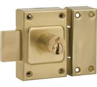 Verrou De Porte C60 Double Entrée - Cylindre 40 Mm - Coffre Et Pêne Laiton - 3 Clés Crantées - Sécurité Et Élégance - Compatible Portes Intérieures Et Extérieures - Jaune/Doré