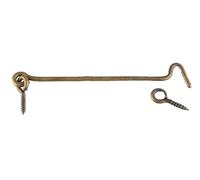 Verrou de porte coulissante, 1 pièce, crochet en laiton 3 à 16 pouces, loquet pivotant for cabine ou portail, for portes et fenêtres bois, avec vis fixation(Bronze,10'')