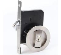 Verrou de porte coulissante avec clé, style invisible pour une utilisation facile et un attrait esthétique (bronze rouge et clés)