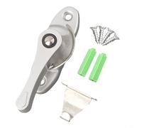 Verrou de porte coulissante avec crochet en acier inoxydable pour une sécurité fiable et une protection enfant sur différentes portes coulissantes (argenté)