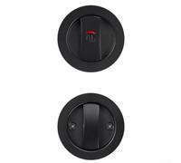 Verrou de porte coulissante avec indicateur transparent pour une visibilité facile de l'état (noir)