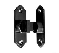 Verrou de porte coulissante en alliage d'aluminium avec design robuste pour la tranquillité d'esprit (noir)