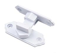 Verrou de porte coulissante en alliage d'aluminium avec mécanisme de verrouillage à 90 degrés et base renforcée pour une sécurité accrue (blanc)