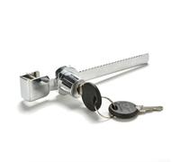 Verrou de porte coulissante en alliage de zinc avec clé pour vivarium, terrarium, vitrine, vitrine, construction en métal (4-8 mm)