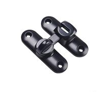 Verrou de porte coulissante en alliage de zinc avec motif à baïonnette en forme de U et base épaisse pour plus de stabilité (noir)